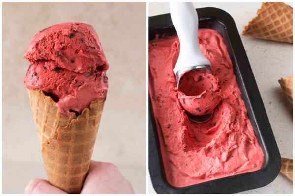 Морозиво "Червоний оксамит" з шоколадною крихтою