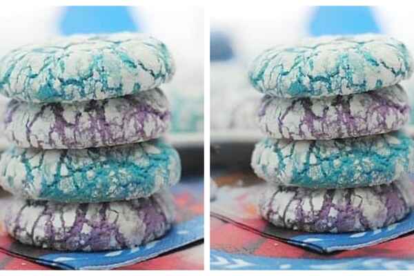 Печиво з тріщинками: мармурове блакитне і фіолетове!