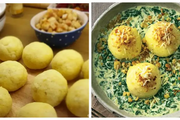 Німецькі картопляні кнедлі (Kartoffelknödel)