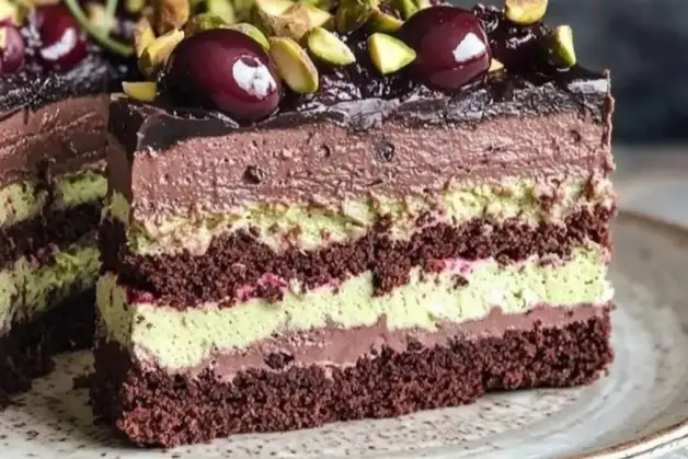 ШВАРЦВАЛЬДСЬКИЙ ТОРТ З ФІСТАШКОВИМ КРЕМОМ