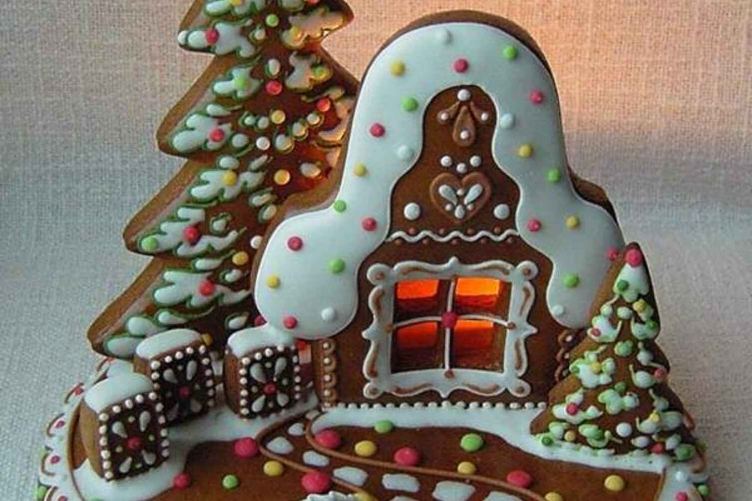 Різдвяний сніговий пряниковий будиночок. Рецепт і багато фото