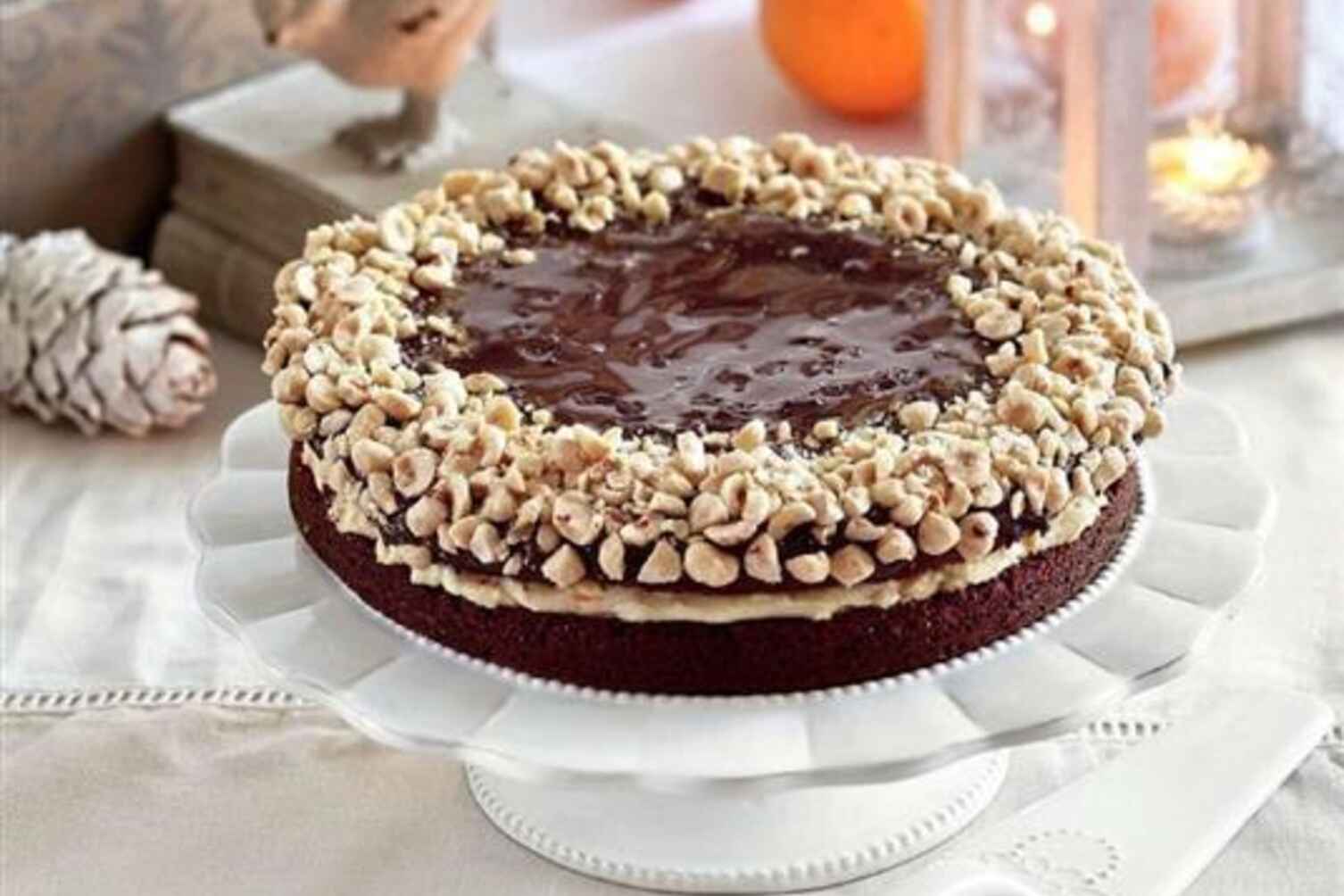Шоколадний новорічний торт з П'ємонту(ТОРТ 900)