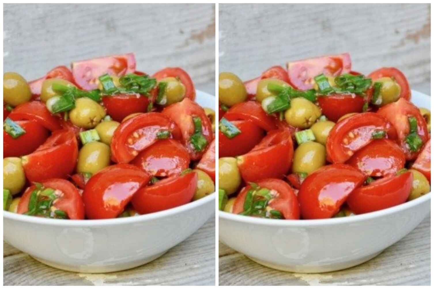 Салат з помідорами та оливками
