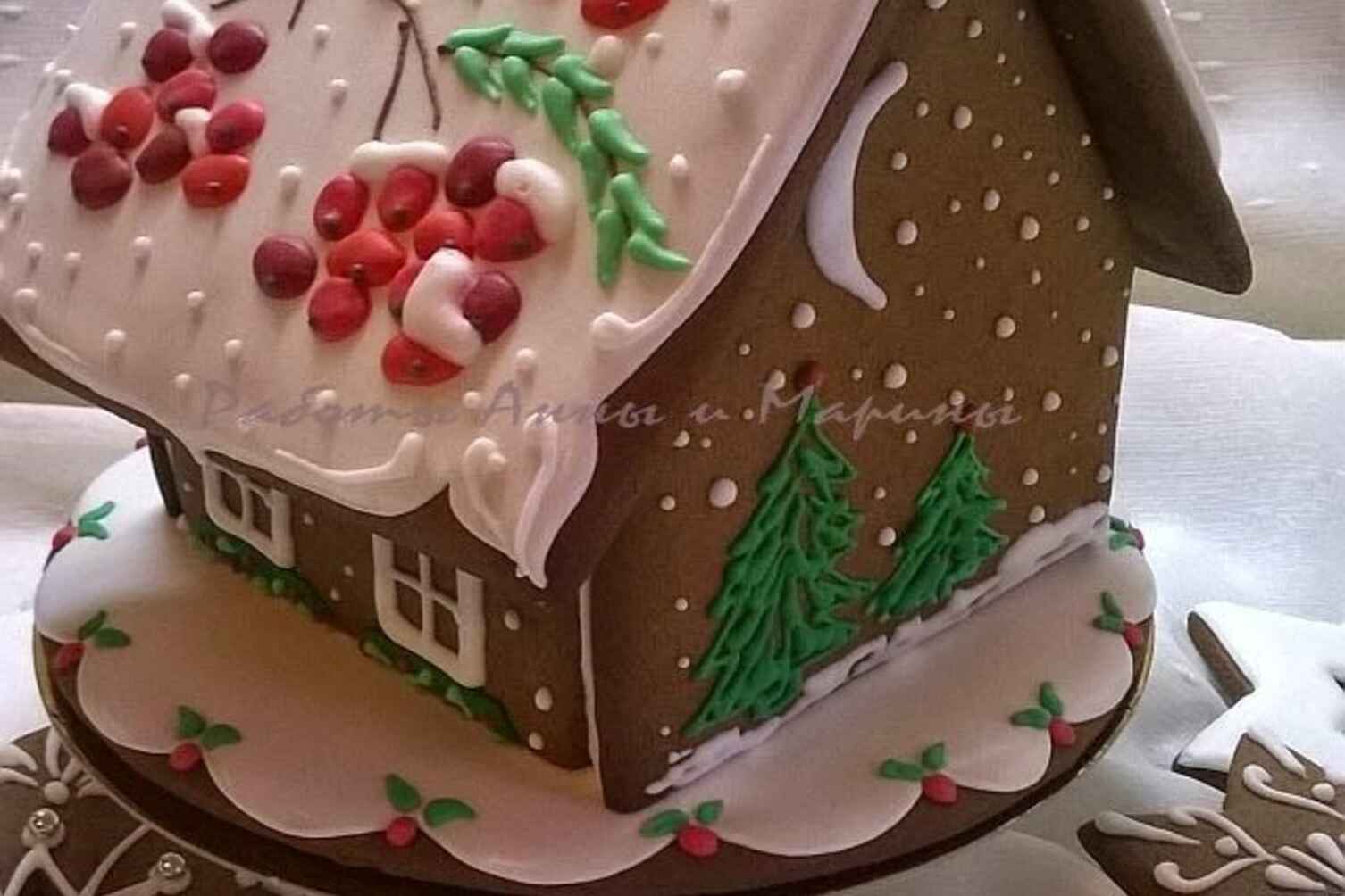 Різдвяний сніговий пряниковий будиночок. Рецепт і багато фото