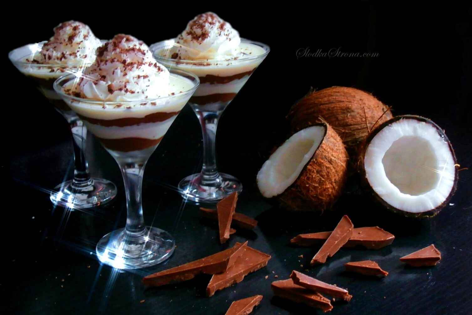 Шоколадно-кокосовий десерт