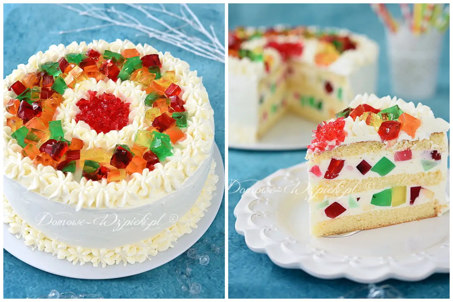 Йогуртово-желейный торт